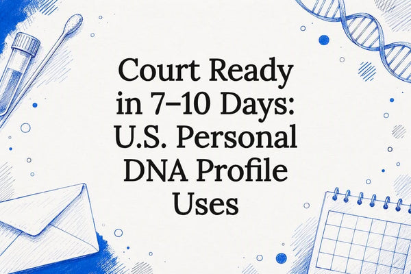 DNA testing title card illustration