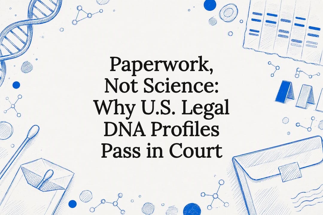 DNA testing court evidence title card