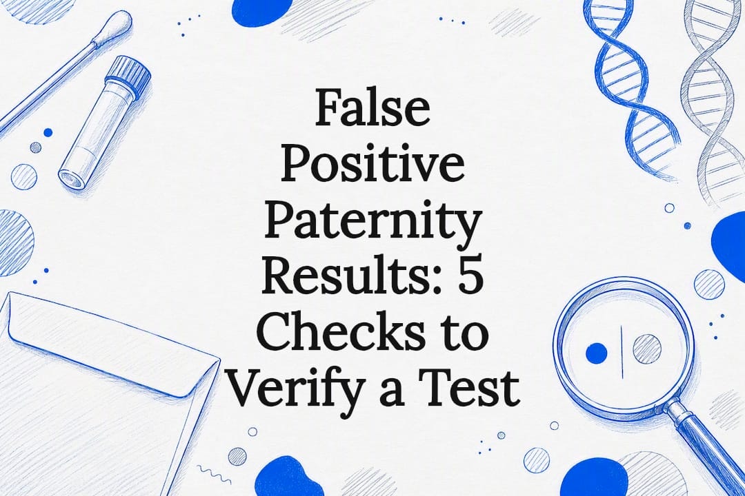 Decorative paternity testing title card
