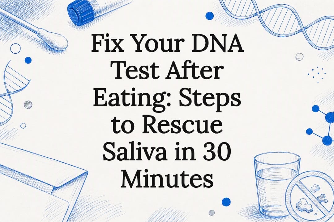 Saliva DNA testing title card illustration