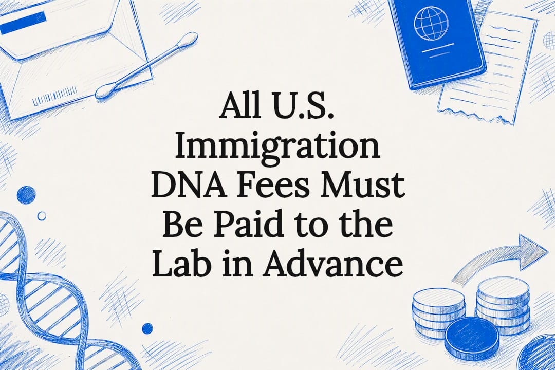 Decorative immigration DNA payment title card