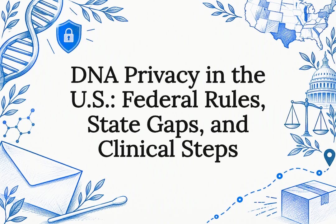 DNA privacy title card illustration