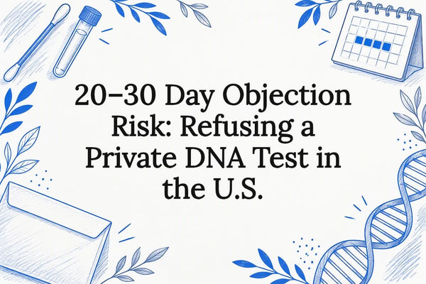 DNA testing objection risk title card