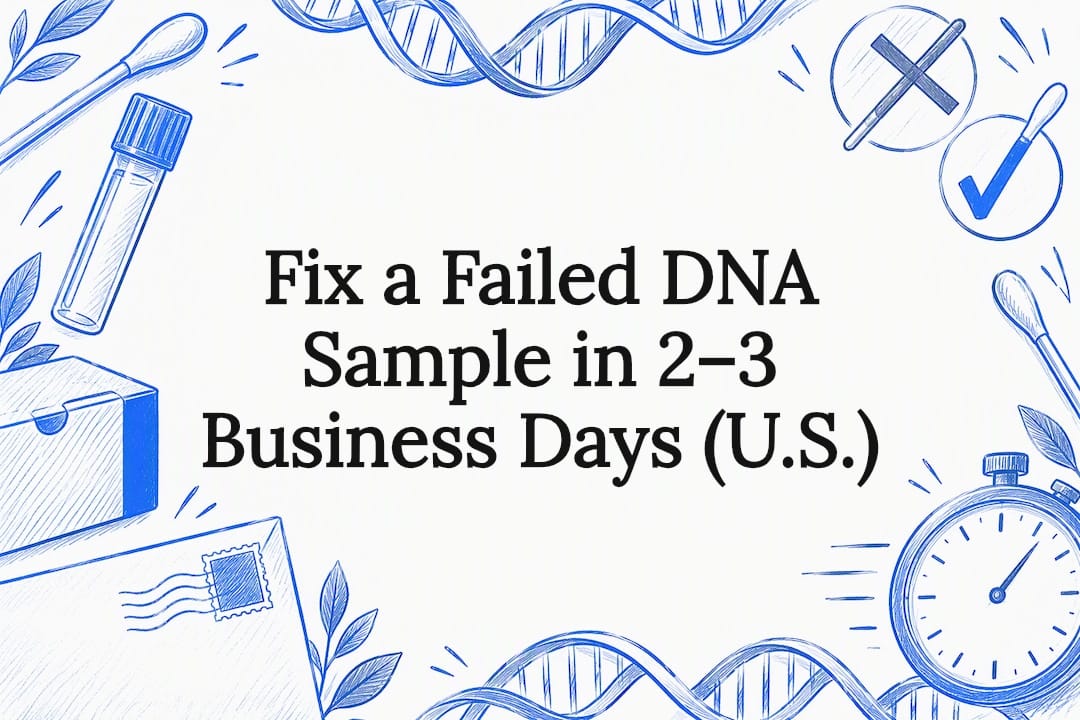 DNA sample failure article title card