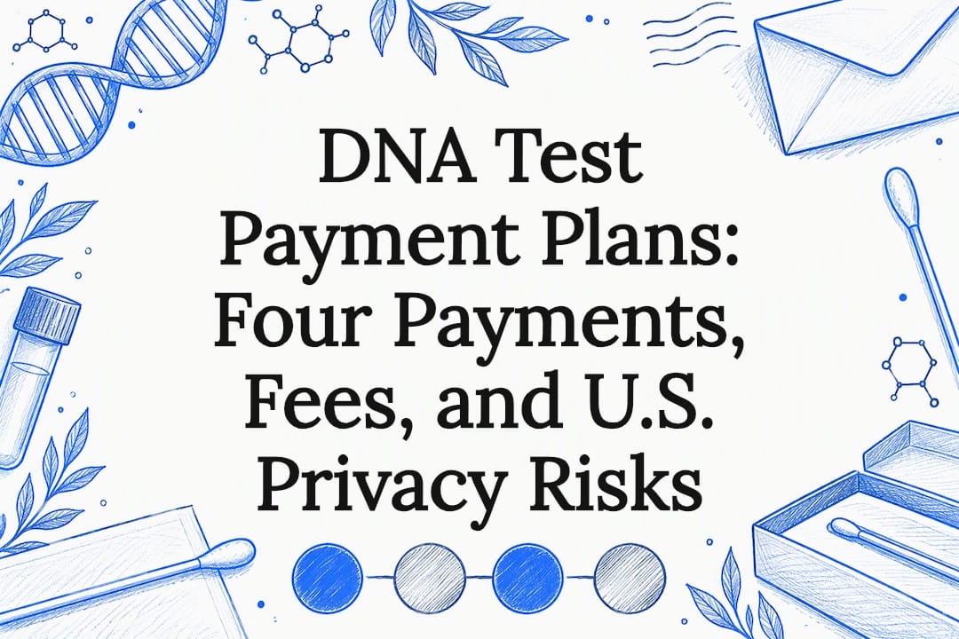 DNA helix and payment motifs on title card