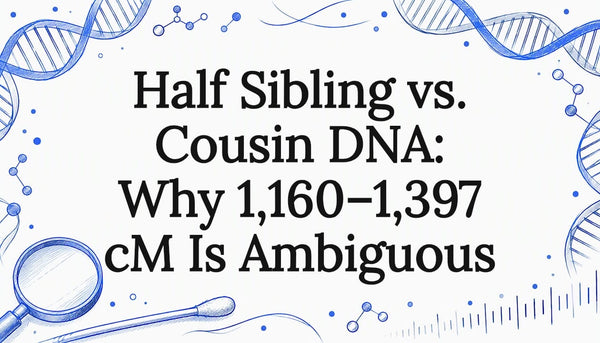 DNA sketch framing a clear title area