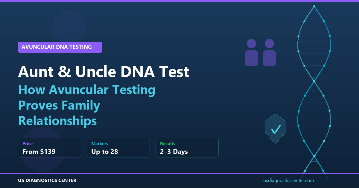 Aunt and uncle DNA test — how avuncular testing works, cost, accuracy, and when you need it