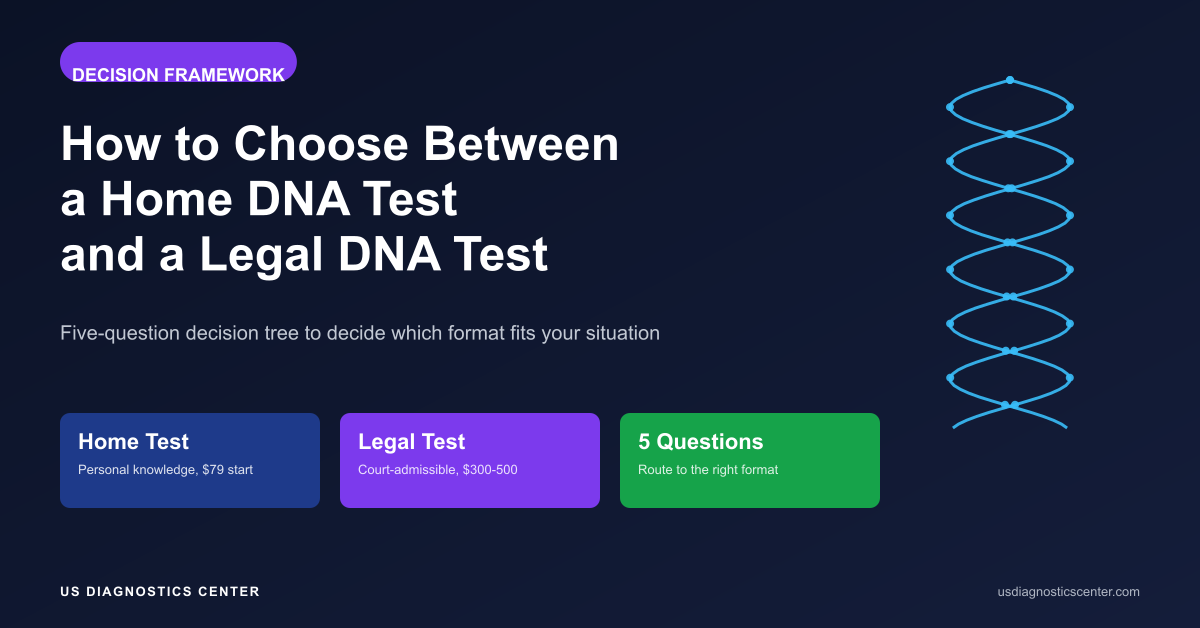 How to Choose Between a Home DNA Test and a Legal DNA Test: A Decision Framework