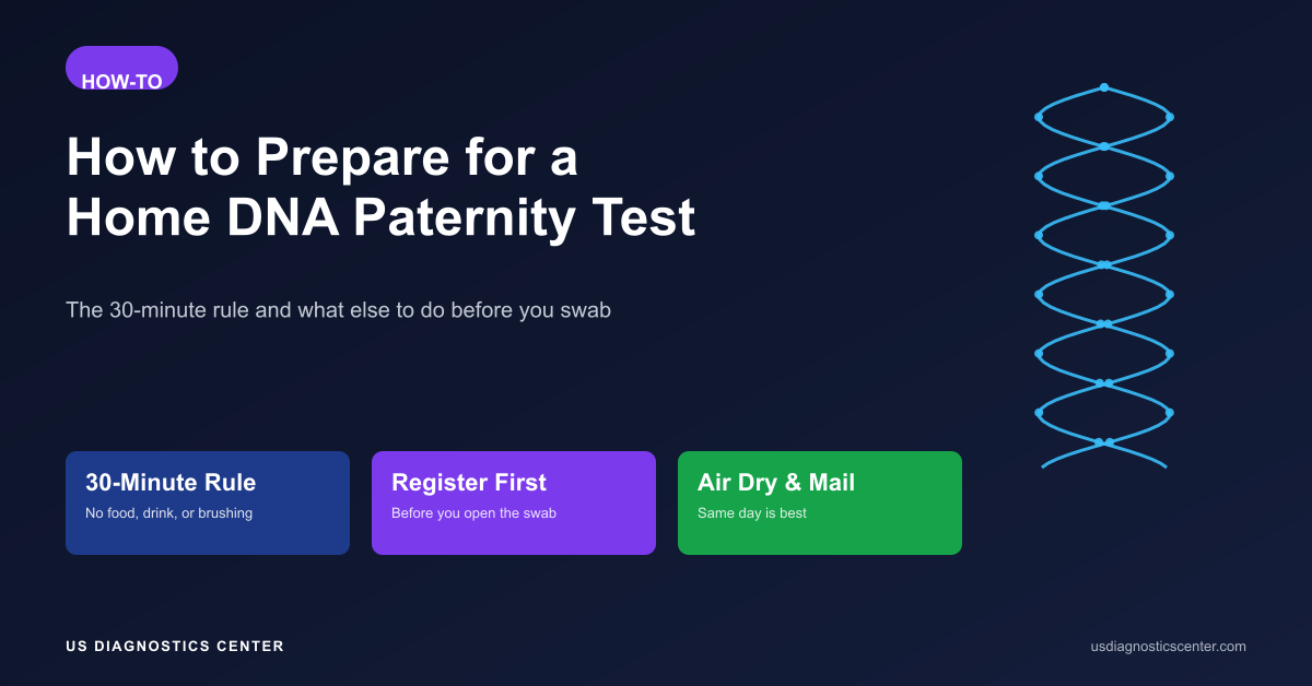 How to Prepare for a Home DNA Paternity Test: The 30-Minute Rule and What Else to Do Before You Swab