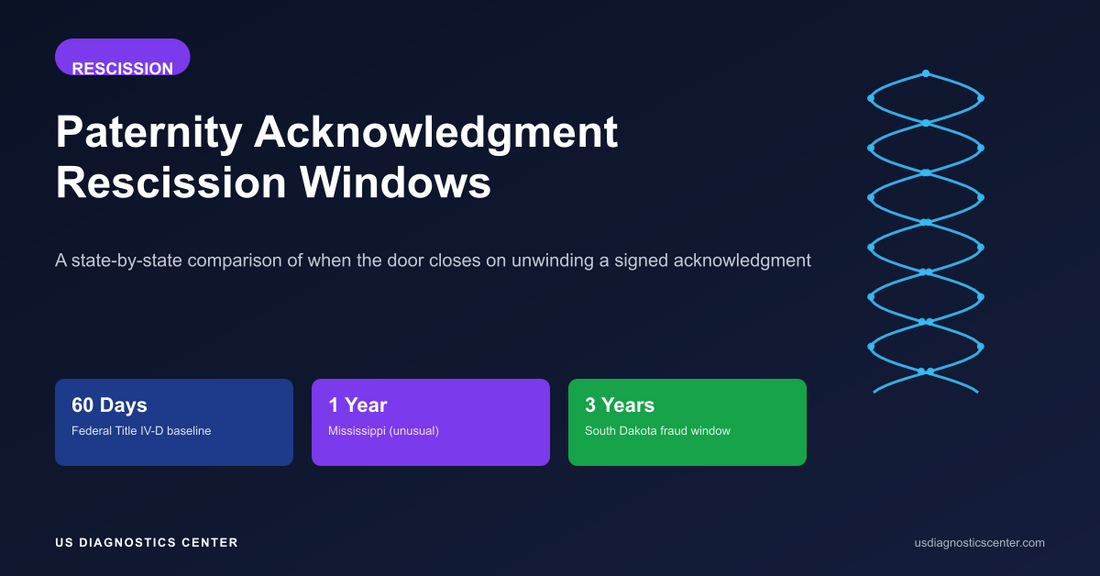 Paternity Acknowledgment Rescission Windows: A State-by-State Comparison