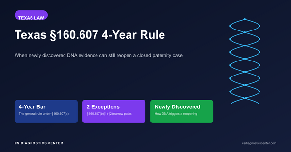 Texas §160.607 4-Year Rule: When Newly Discovered DNA Evidence Can Still Reopen a Closed Paternity Case