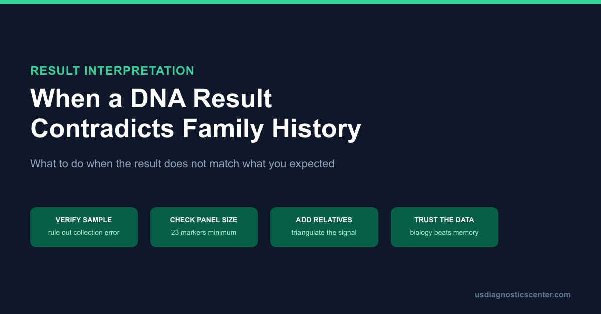 When a Home DNA Test Result Contradicts Family History: What to Do Next
