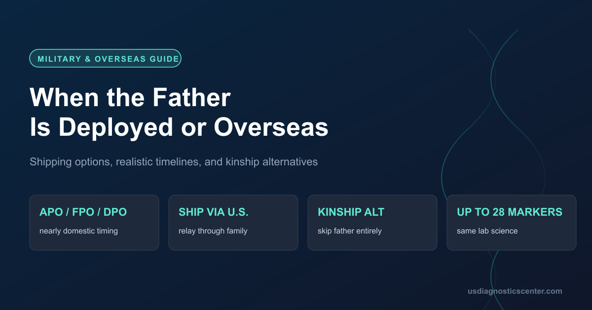 Testing When the Father Is Deployed or Overseas: Shipping, Timing, and Alternatives