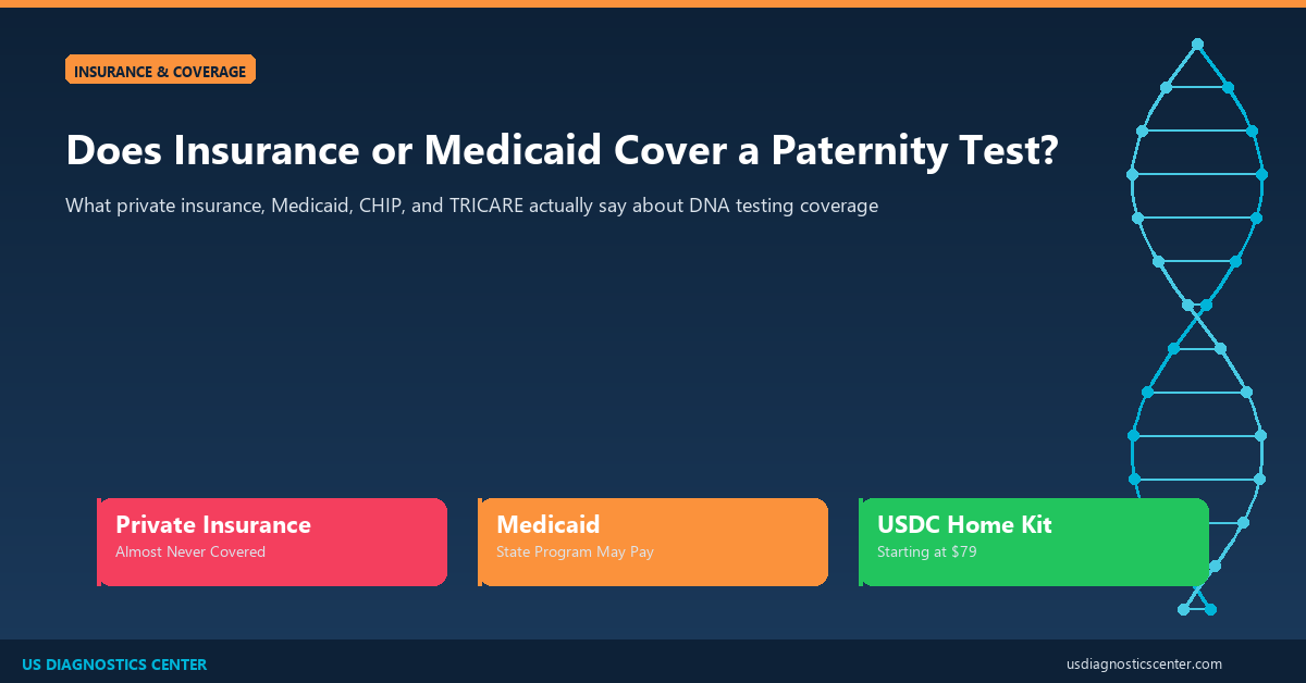Does insurance or Medicaid cover a paternity test - guide explaining why most plans do not cover DNA testing and affordable alternatives starting at $79