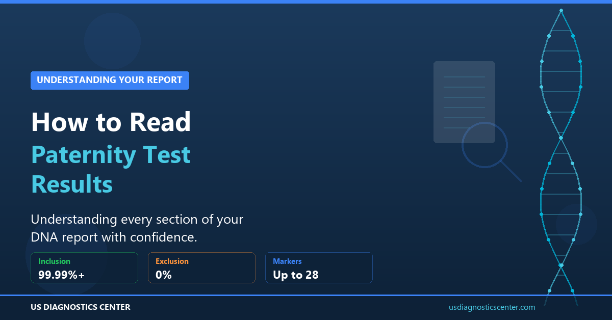 How to read and understand paternity test results and DNA report sections